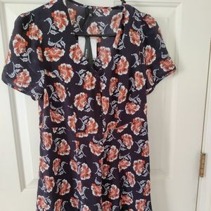 Topshop silk floral dress